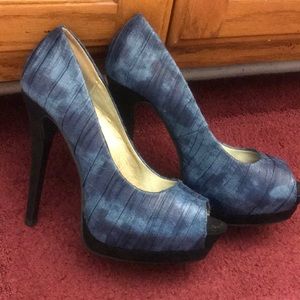 Blue Denim Stiletto Shoe